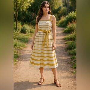 ANTHROPOLOGIE MOULINETTE SOEURS Sun Shades Dress Unicorn Yellow Party Wedding 10